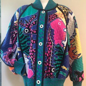 Jeanne Marc abstract jacket size Petite 4-6